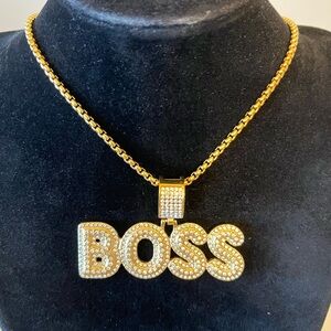 Gold Statement BOSS Necklace